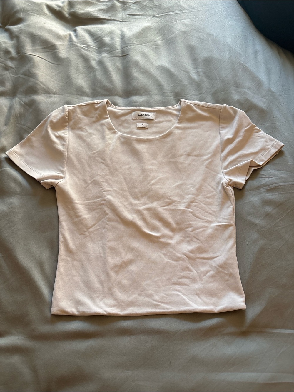 Babaton Short Sleeve Crewneck Tee in Cream